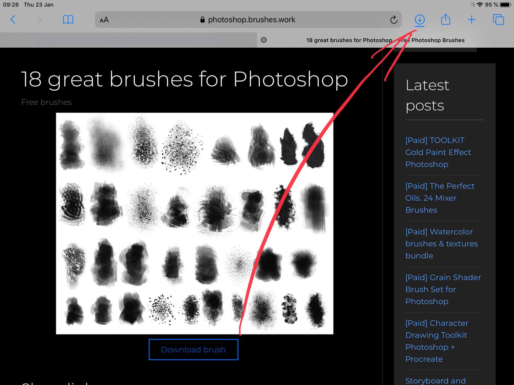 how to install new brushes in photoshop